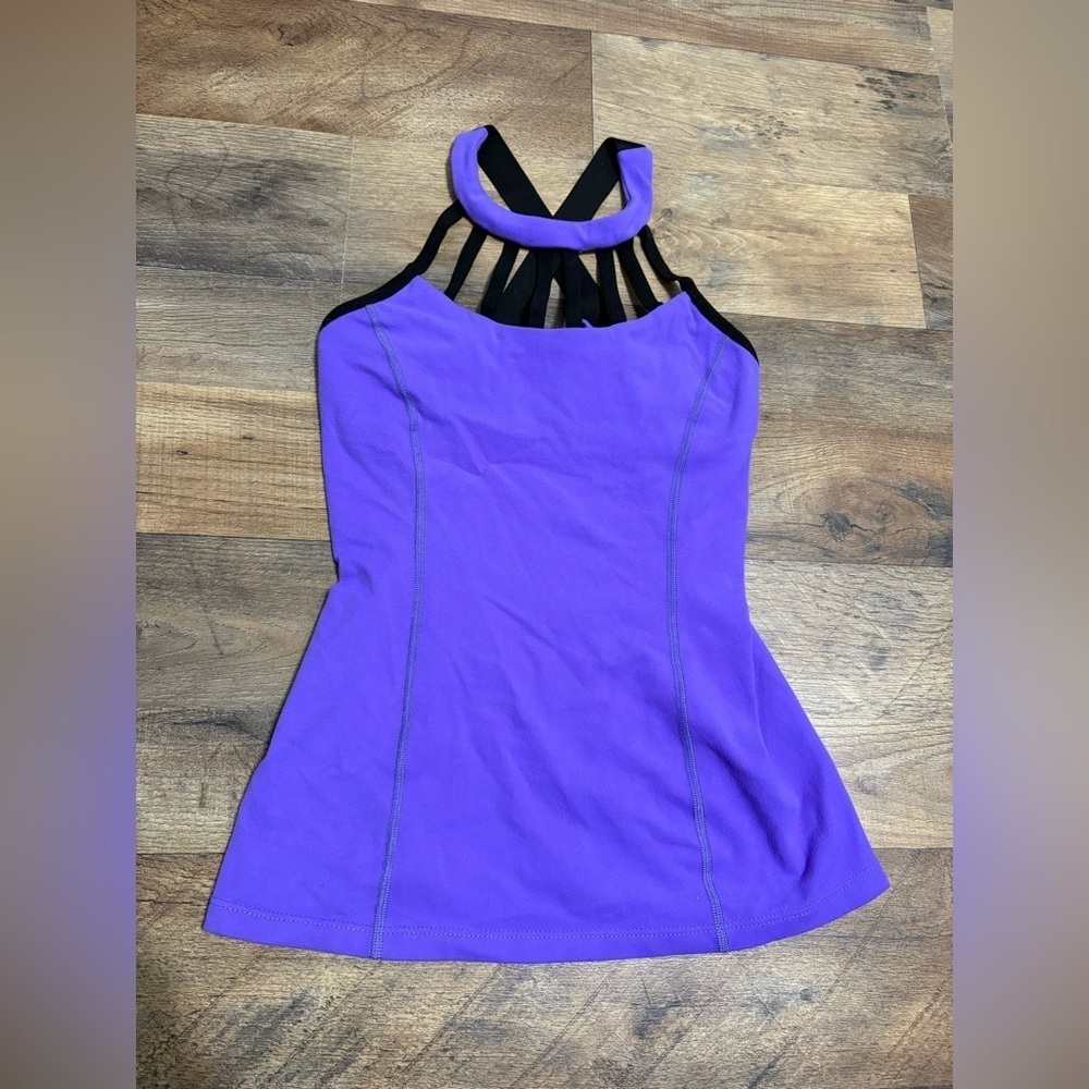Beyond Yoga Purple Strappy Back Athletic Tank Top